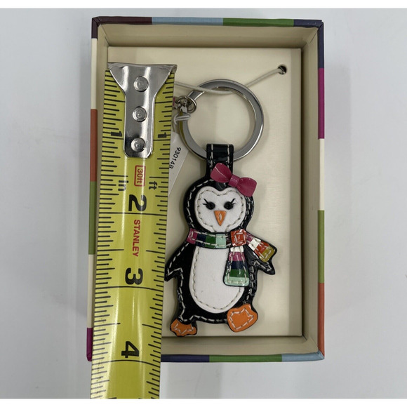 Coach Happy Dancing Penguin Keyring Keychain Original Box - Picture 5 of 6